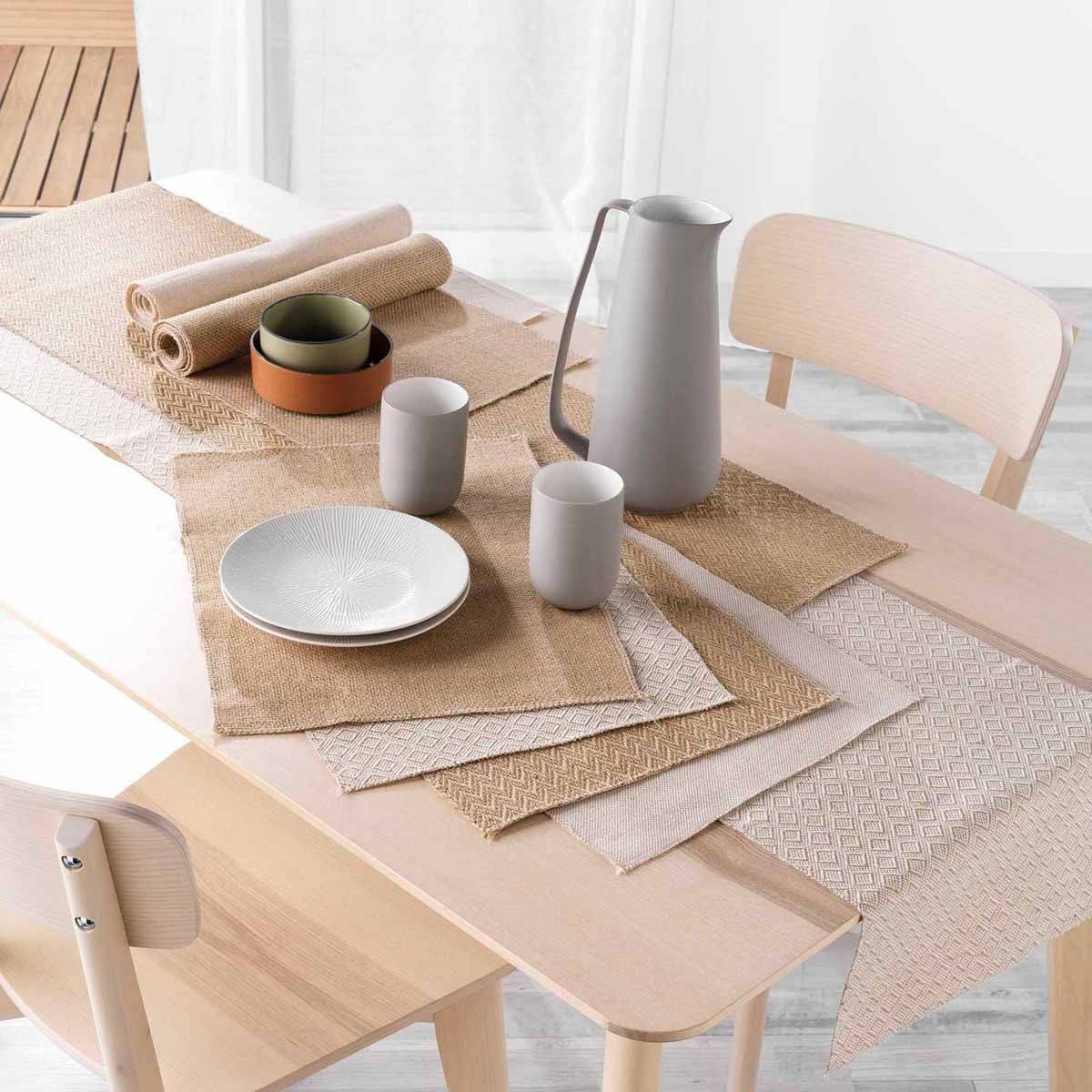 Chemin de Table en Jute "Leny" 35x140cm Beige - Image 3
