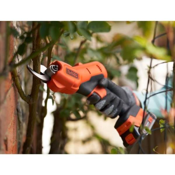 Sécateur sans fil - BLACK+DECKER - BCPP18D1-QW - 18V 2Ah - Noir / Orange - Image 5