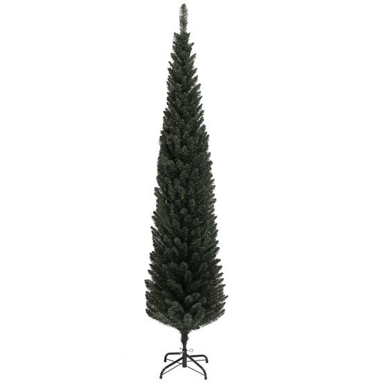 Sapin de Noël artificiel, arbre de Noël, base en acier, 390 branches épines, décoration de Noël, Ø 55 x 195H cm, vert - Image 2