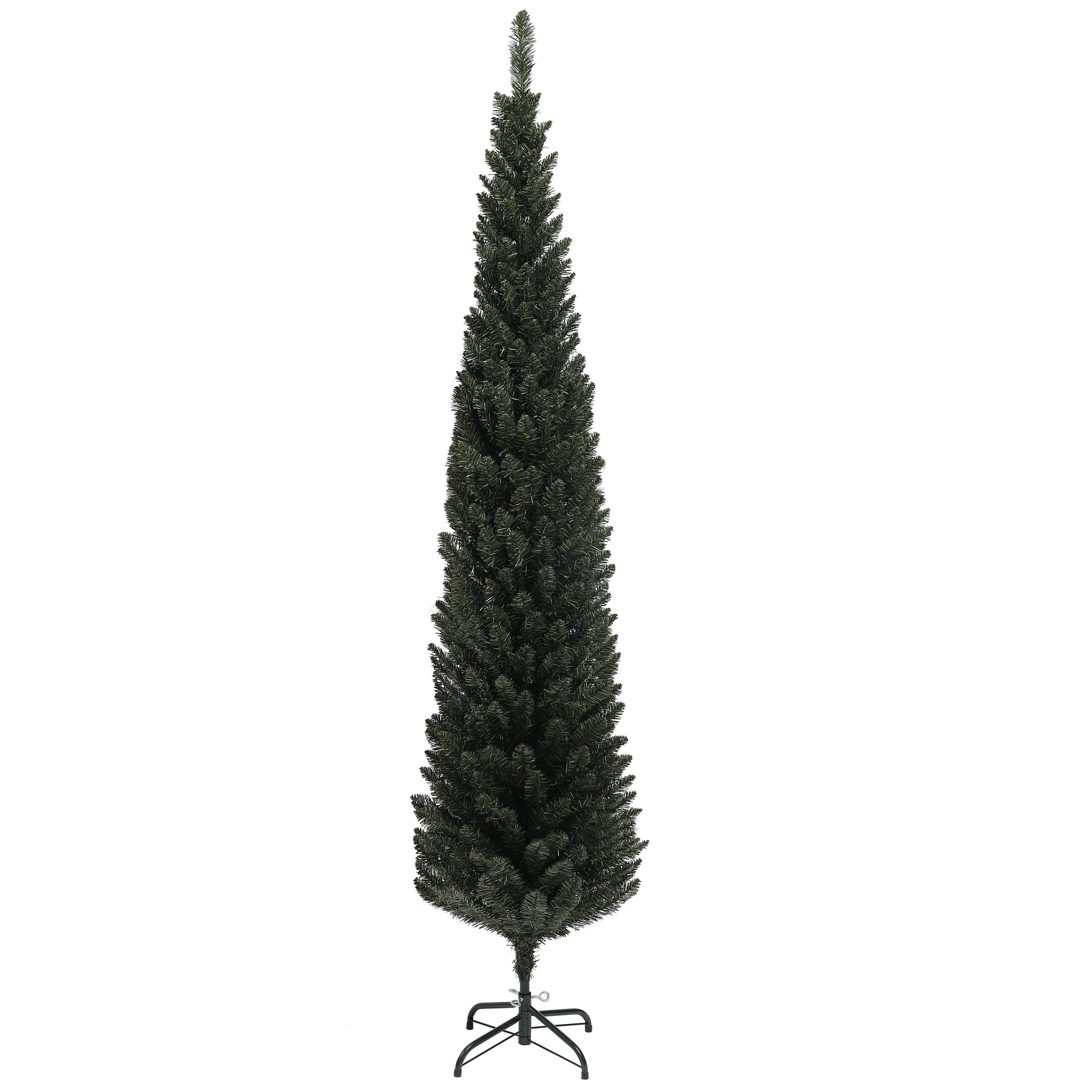 Sapin de Noël artificiel, arbre de Noël, base en acier, 390 branches épines, décoration de Noël, Ø 55 x 195H cm, vert - Image 2