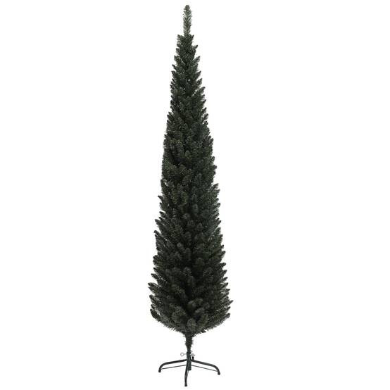 Sapin de Noël artificiel, arbre de Noël, base en acier, 390 branches épines, décoration de Noël, Ø 55 x 195H cm, vert - Image 1