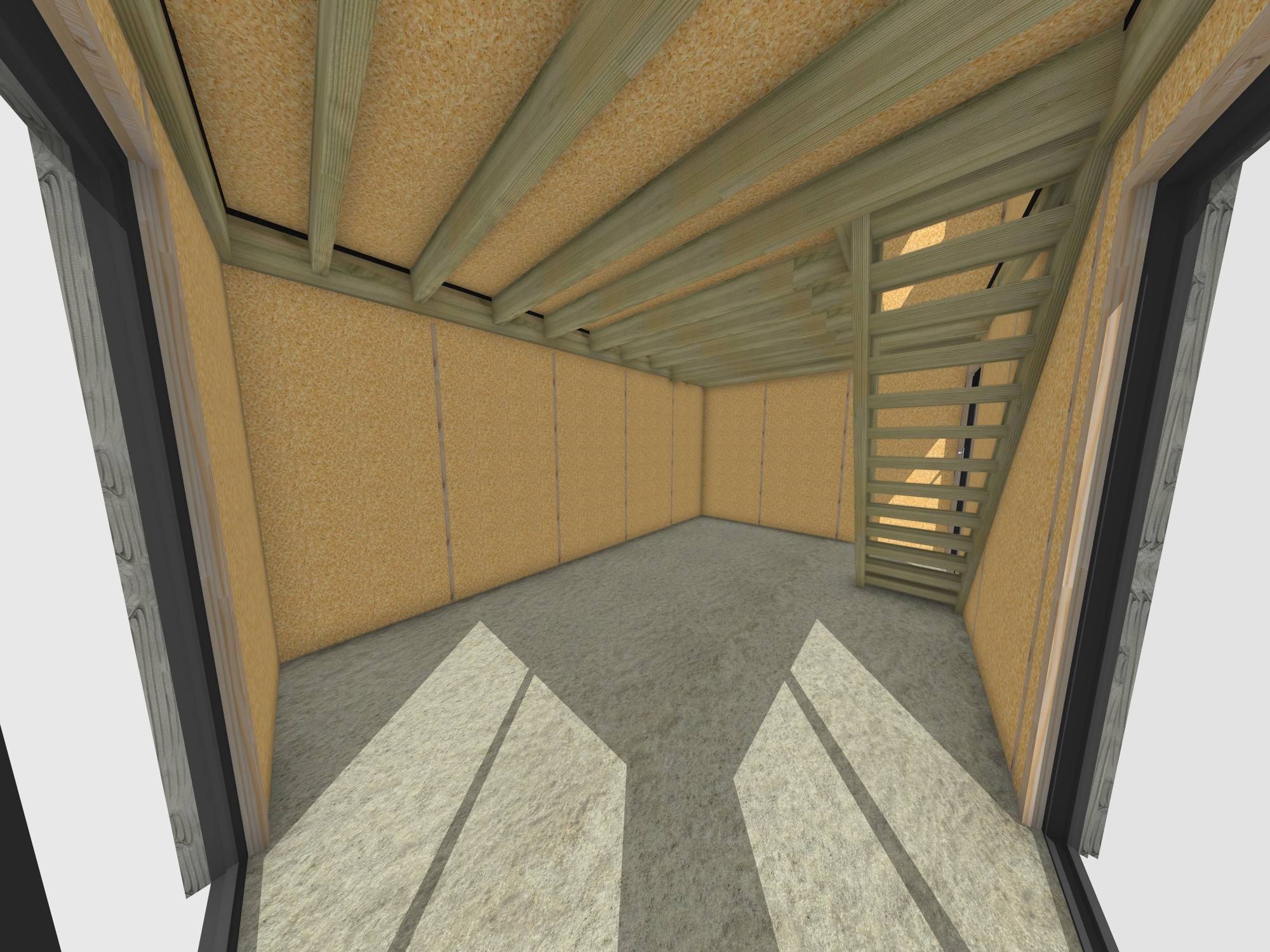 Studio de jardin RE2020 en bois 5,5 x 3,5 x 2,7 m / isolation RE2020 avec mezzanine et terrasse / menuiseries alu k-line - Image 5