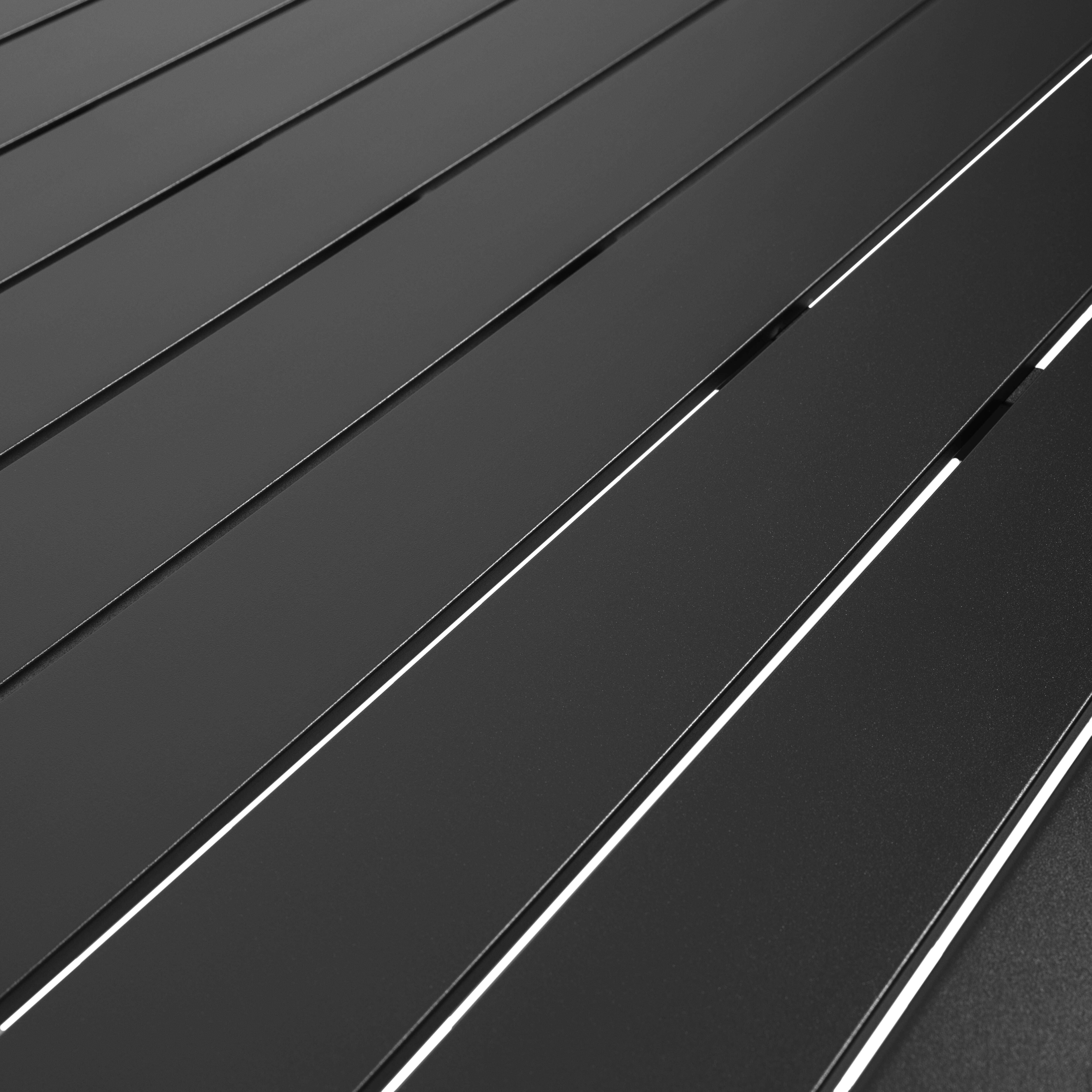 Oviala - Table de terrasse rectangulaire en aluminium noire Almada - Oviala - Image 6