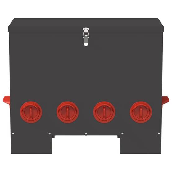 Lot de 2 Mangeoires Hautes Acier Poule 25kg Noir - ComfortXL Outdoor Living - Image 5