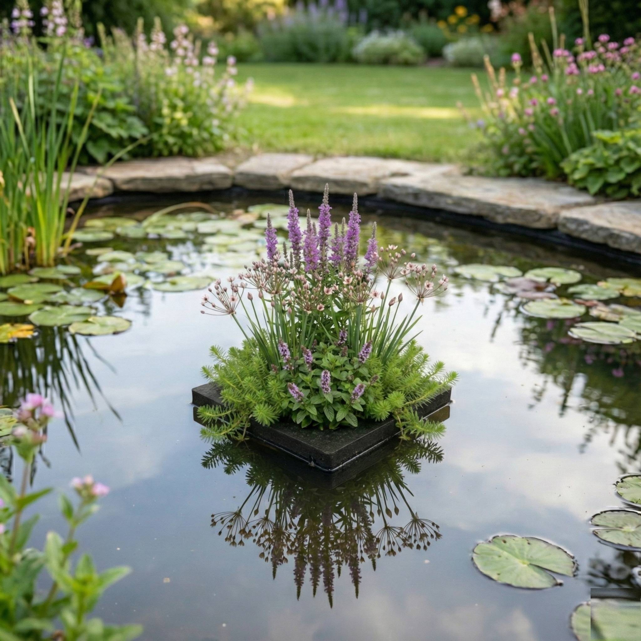 0 - Île de Plantes Anti-Moustiques - 4 Plantes Aquatiques avec Accessoires - Image 2