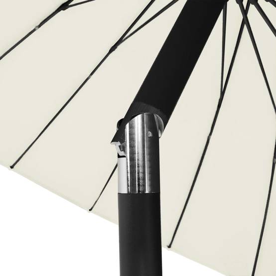 Helloshop26 - Parasol d'extérieur et mât avec aluminium 270 cm blanc sable - Imagen 5