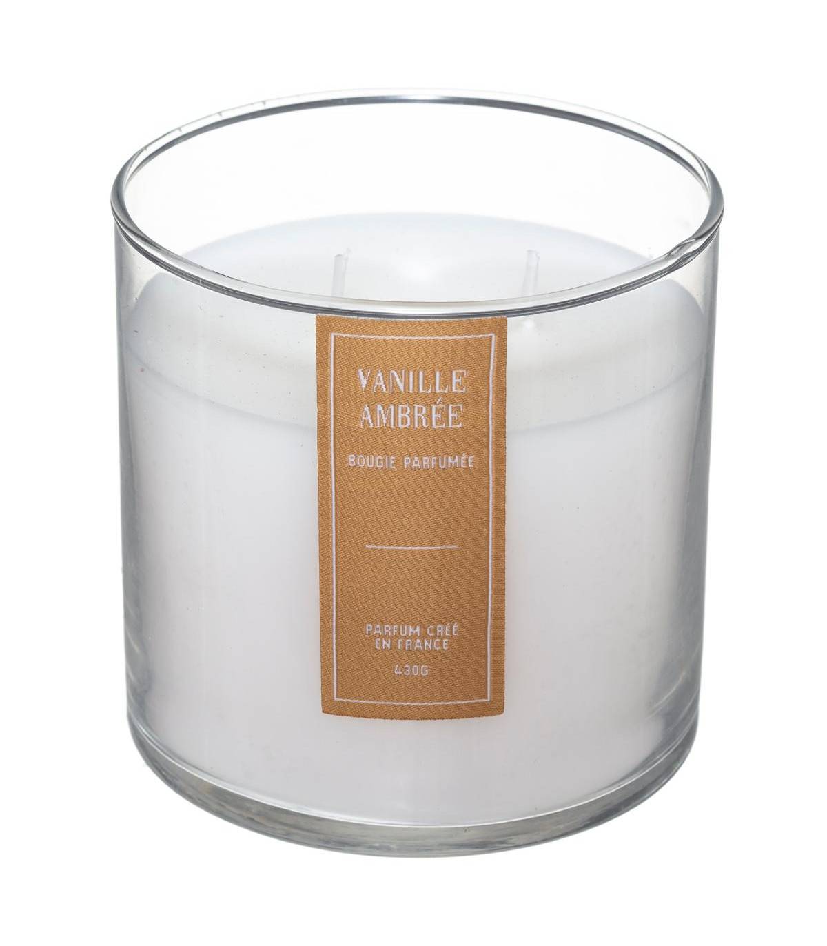Atmosphera - Bougie Parfumée 430 G Parfum Vanille ambrée  Pot en verre