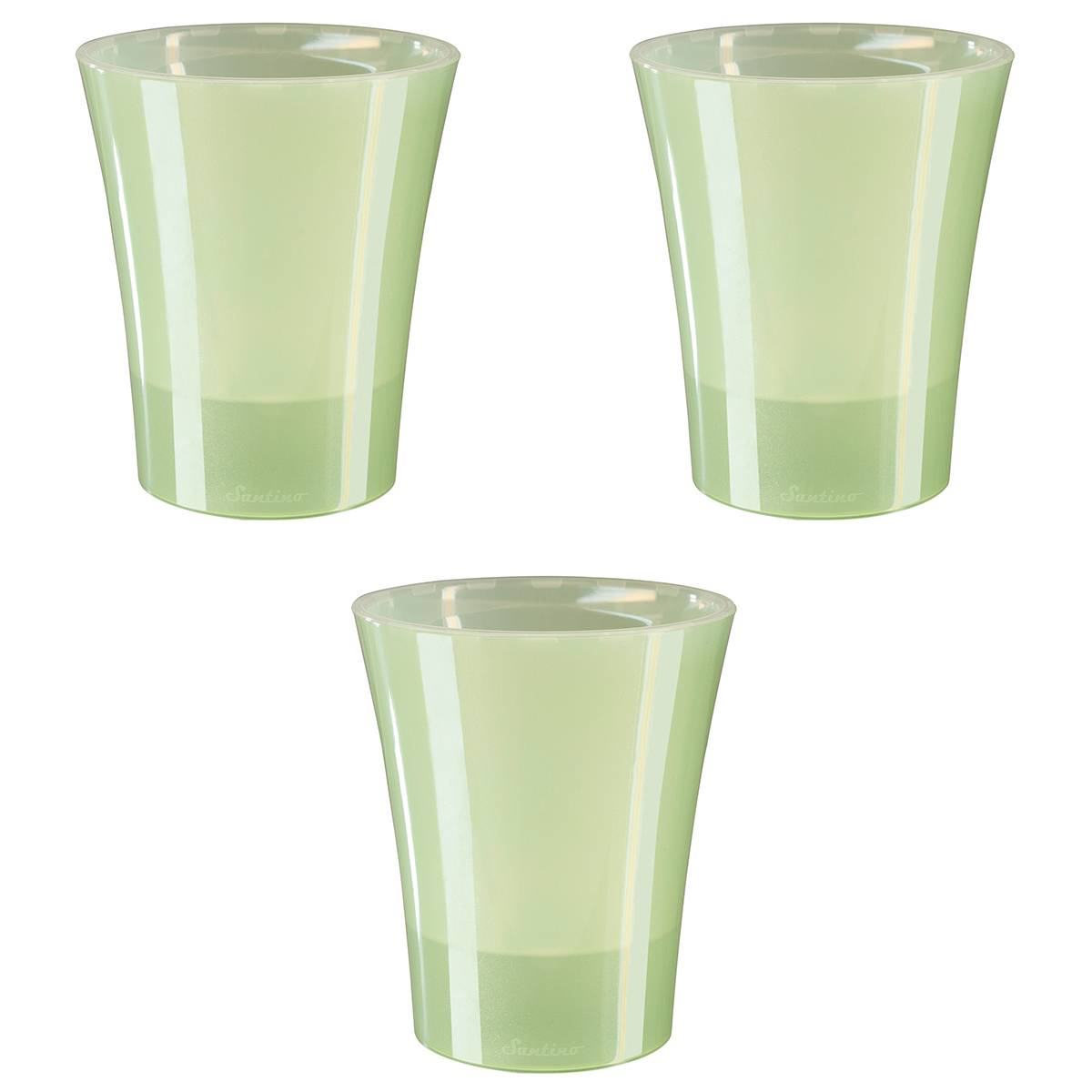 Gt Garden - Lot de 3 pots pour orchidées avec réserve d'eau - Arte-dea vert clair transparent 2 litres - GT GARDEN - Imagen 1