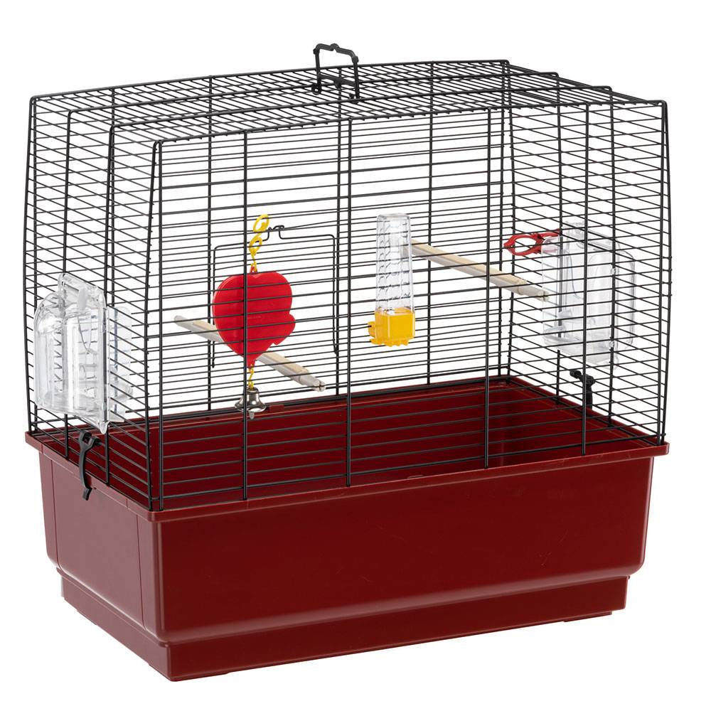 Ferplast - Ferplast Cage rectangulaire pour oiseaux exotiques et canaris REKORD 3, livrée avec accessoires et mangeoire tournante, métal robuste vernis blanche - Image 4
