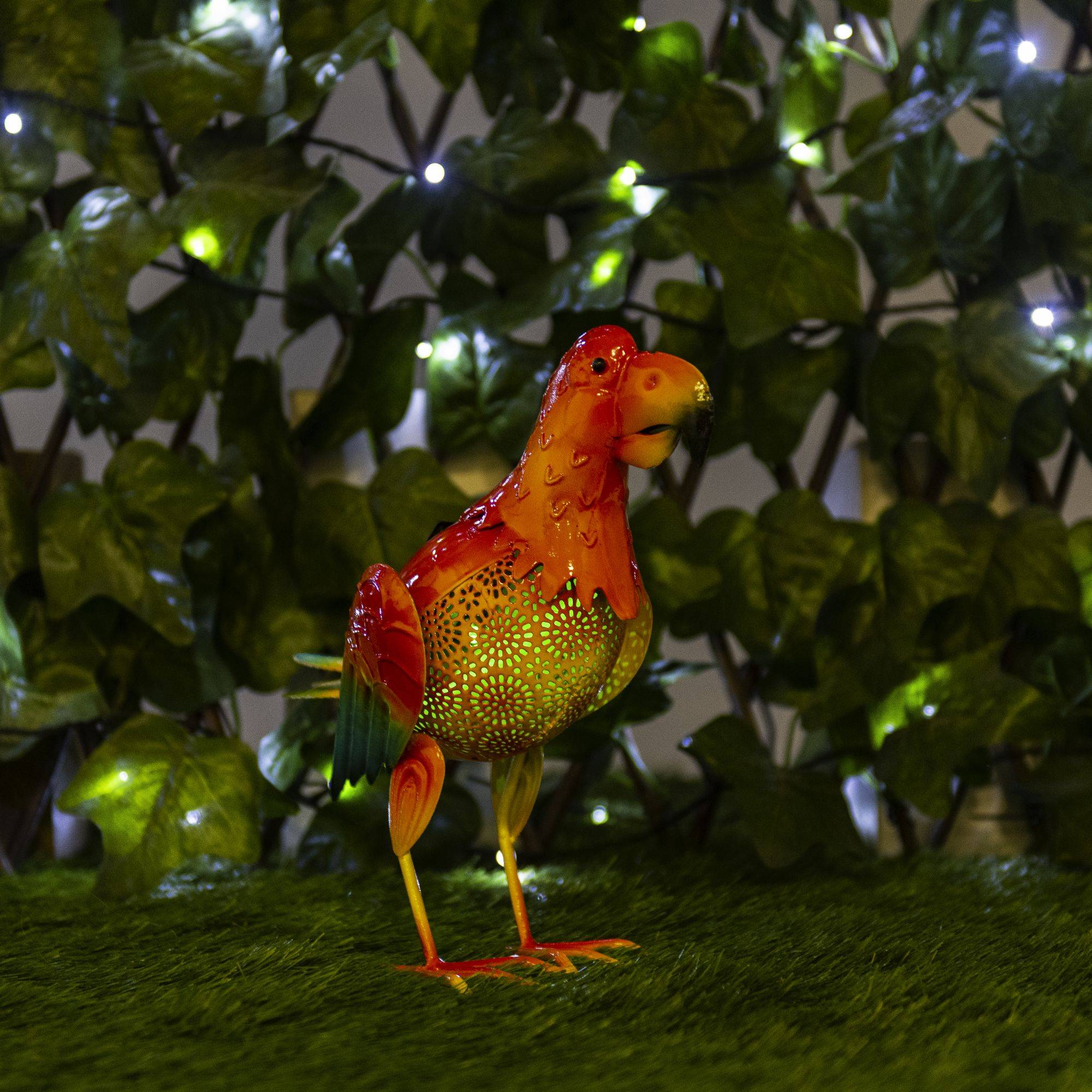 Perroquet orange solaire 1 LED couleur - Image 5