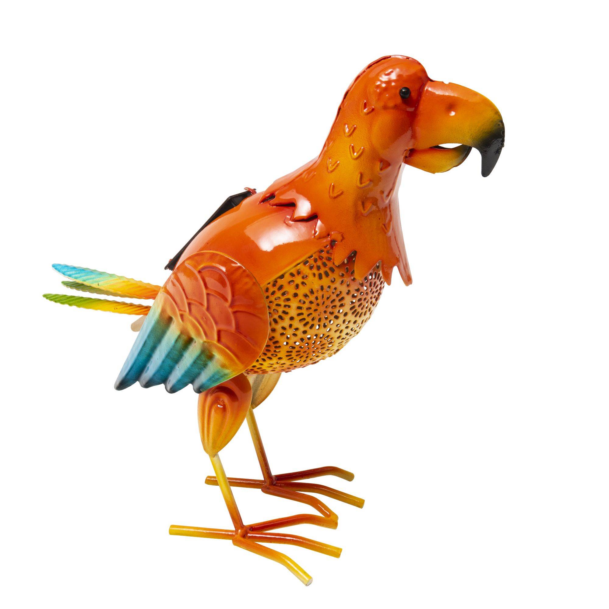 Perroquet orange solaire 1 LED couleur - Image 1