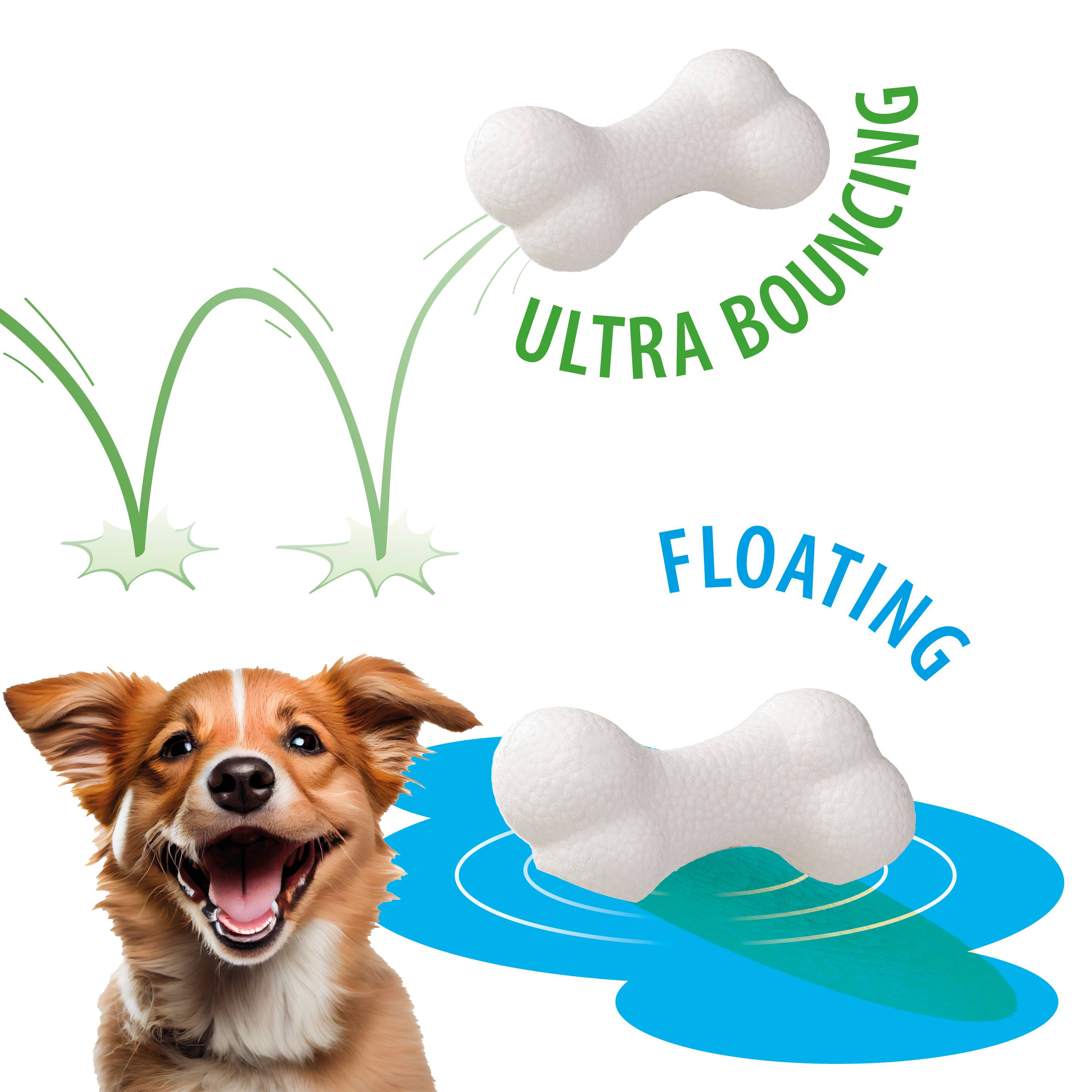 Ferplast - Ferplast Jouet Chien, Os pour chien, en Matériau Durable, Non Toxique, Résistante aux Morsures, Hygiene Dentaire, Rebondissant et Flottant, CHEWA - Imagen 3