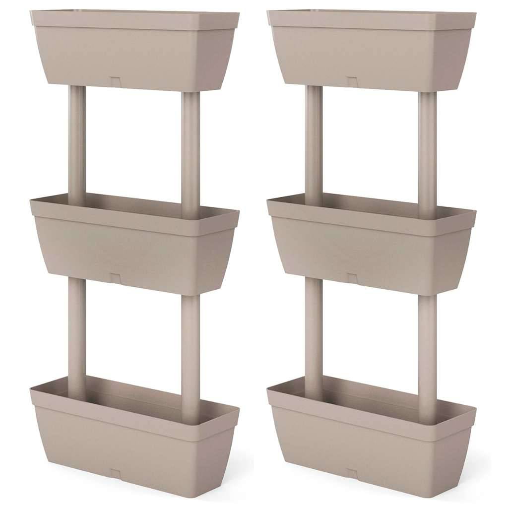 Vidaxl - Jardinières 6 pcs 100 cm Taupe vidaXL 151825 - Image 2