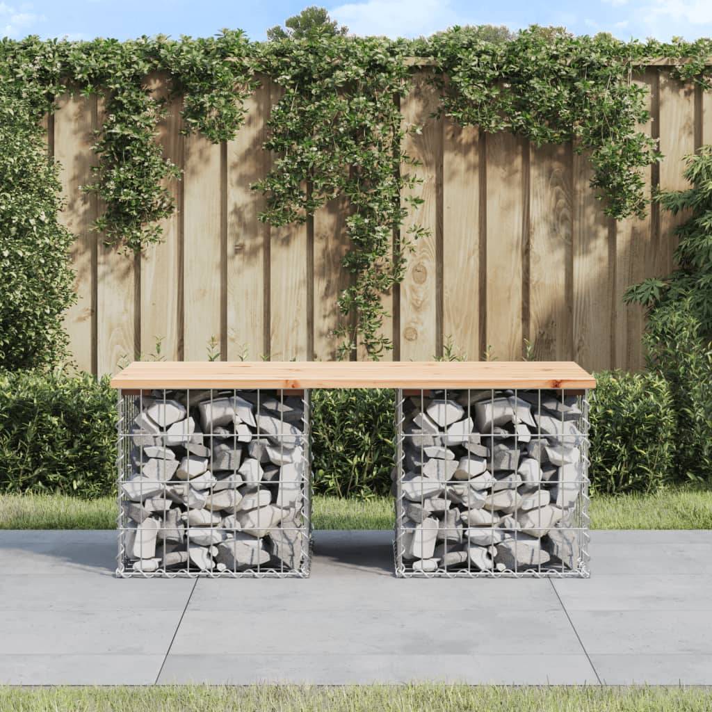 Maison Chic - Banc de jardin - Banc d'extérieur - Banquette design de gabion 103x44x42 cm bois massif de pin - Imagen 2