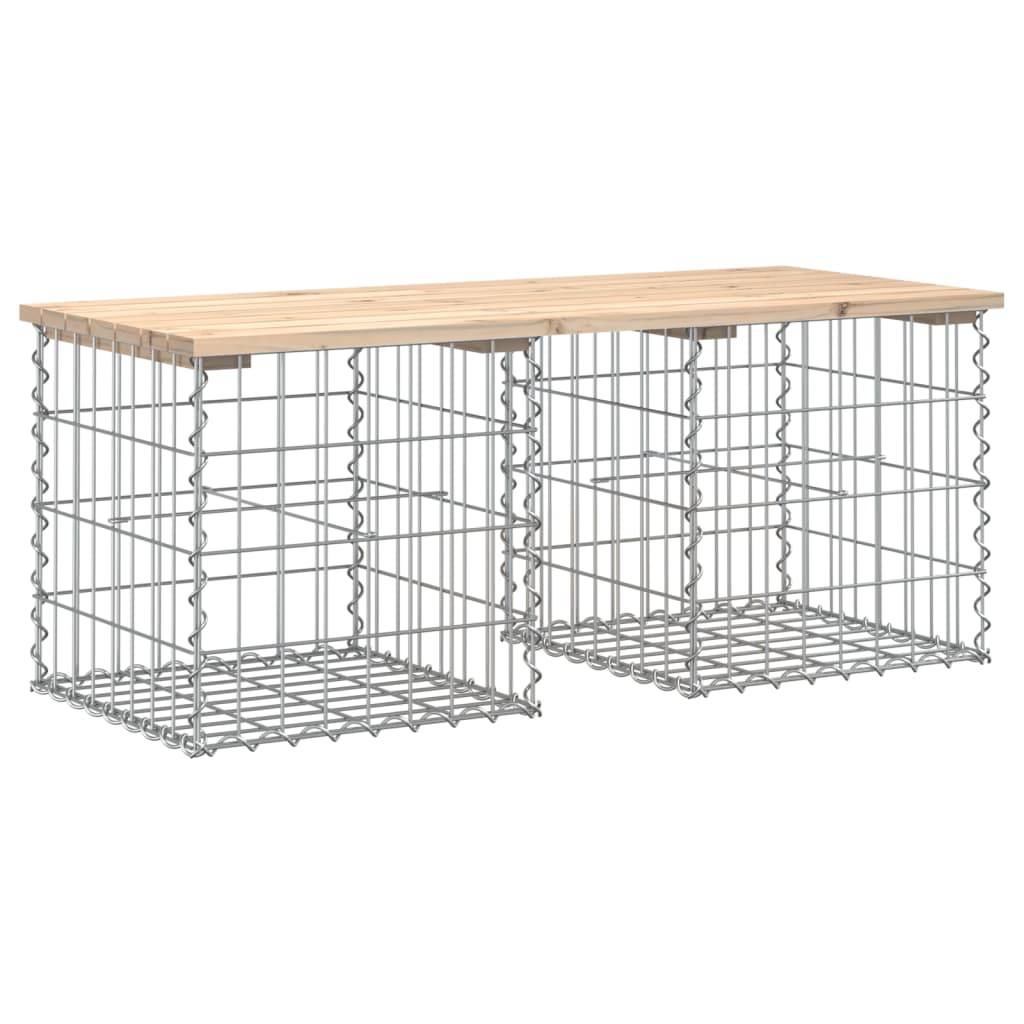 Maison Chic - Banc de jardin - Banc d'extérieur - Banquette design de gabion 103x44x42 cm bois massif de pin - Imagen 1
