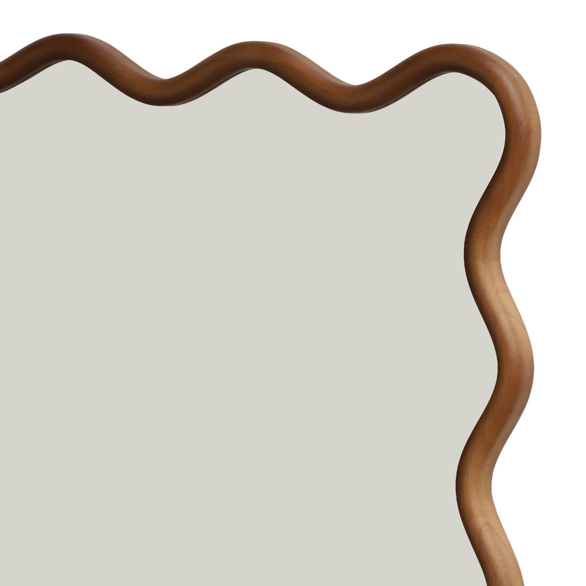 sweeek - Miroir organique bois d'hévéa 92.5cm noyer - Ruby | sweeek - Image 3
