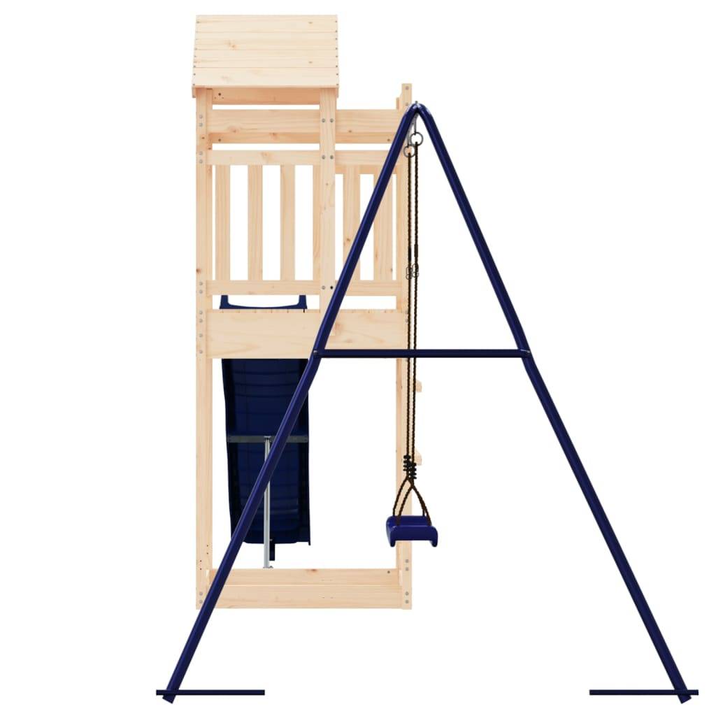 Helloshop26 - Aire de jeux d'extérieur balançoires toboggan portiques robuste jeux jardin 422 x 185 x 238 cm bois de pin massif - Imagen 4