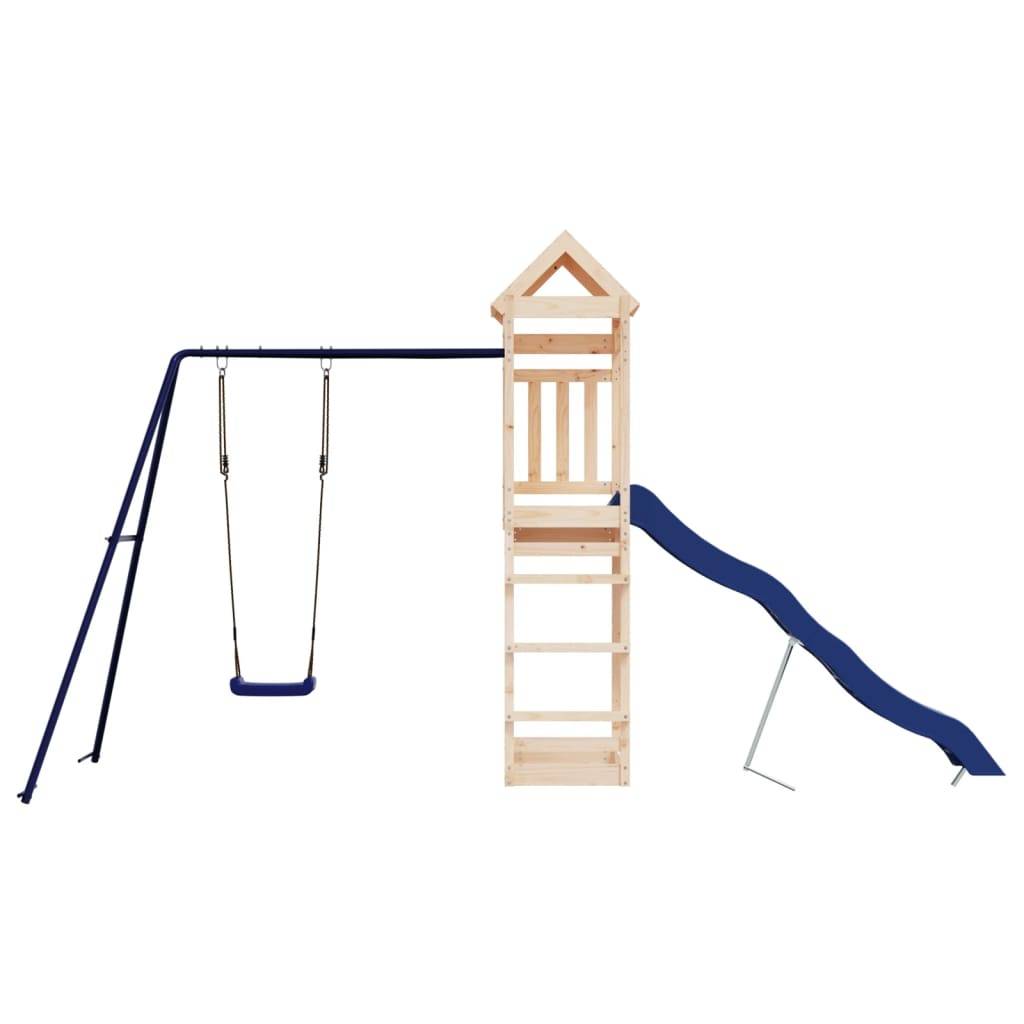 Helloshop26 - Aire de jeux d'extérieur balançoires toboggan portiques robuste jeux jardin 422 x 185 x 238 cm bois de pin massif - Imagen 2