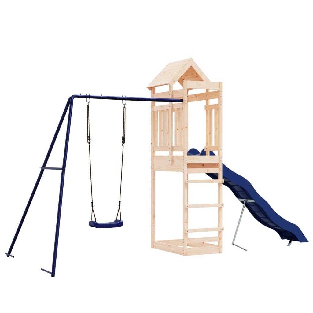 Helloshop26 - Aire de jeux d'extérieur balançoires toboggan portiques robuste jeux jardin 422 x 185 x 238 cm bois de pin massif - Imagen 1