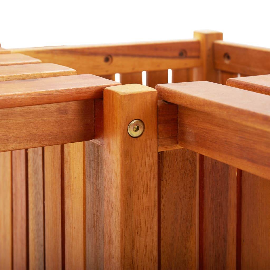 Banc de jardin - Banc d'extérieur - Banquette et jardinière 117x117x40 cm Bois solide d'acacia - Image 6
