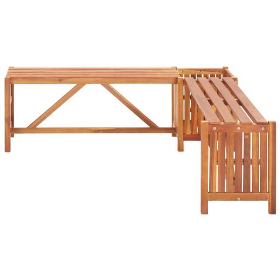 Banc de jardin - Banc d'extérieur - Banquette et jardinière 117x117x40 cm Bois solide d'acacia - Image 1