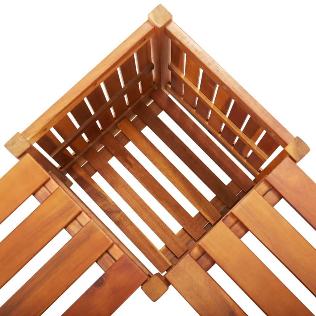 Banc de jardin - Banc d'extérieur - Banquette et jardinière 117x117x40 cm Bois solide d'acacia - Image 5