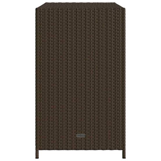Buffet de Rangement Extérieur Résine Tressée Bas pour Jardin Balcon Marron 83x45x76 cm – ComfortXL Outdoor Living - Image 8