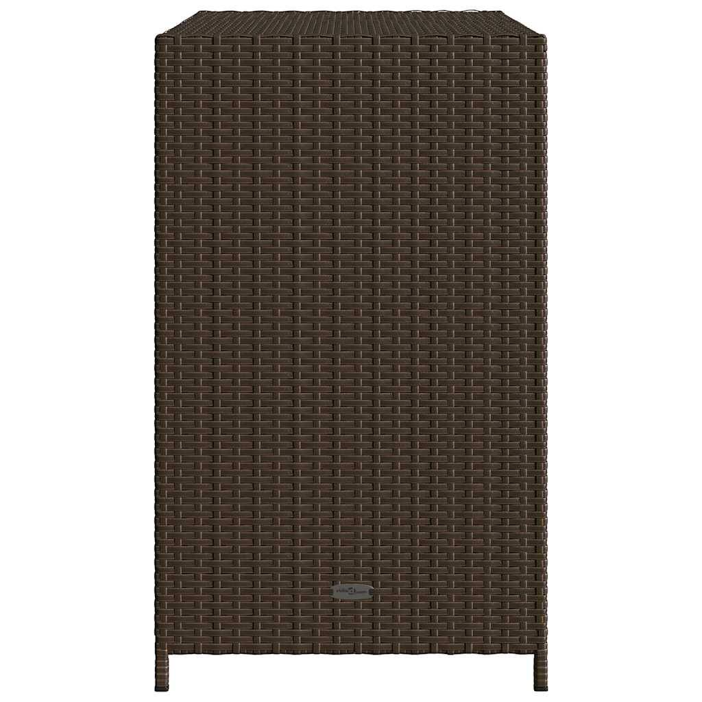 Buffet de Rangement Extérieur Résine Tressée Bas pour Jardin Balcon Marron 83x45x76 cm – ComfortXL Outdoor Living - Image 8