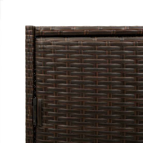 Buffet de Rangement Extérieur Résine Tressée Bas pour Jardin Balcon Marron 83x45x76 cm – ComfortXL Outdoor Living - Image 3