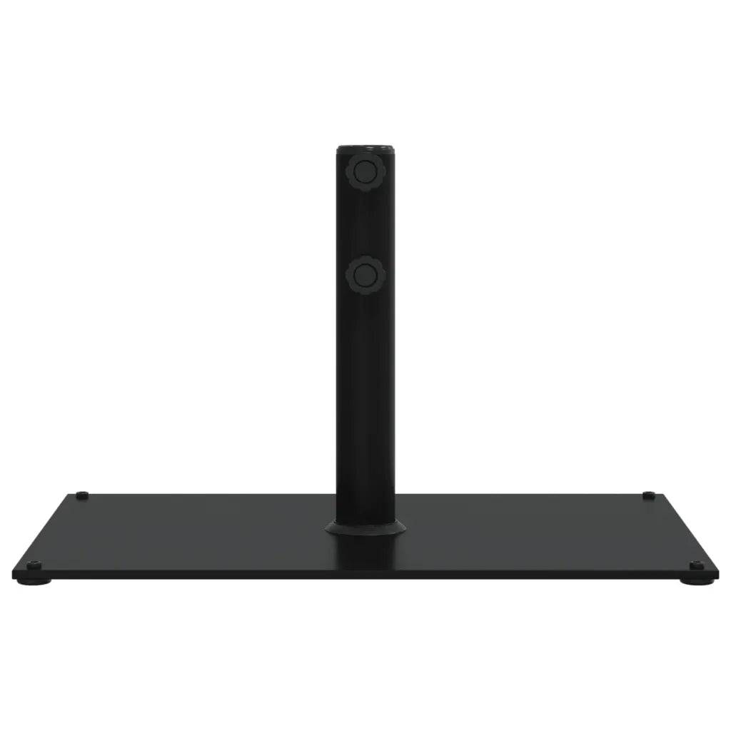 Base de parasol rectangulaire 60,5 x 41 x 38 cm avec 3 adaptateurs stabilité renforcée style extérieur en acier noir - Image 2