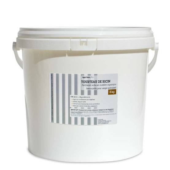 Tourteau de ricin semoulette , engrais 100% végétal. Seau 8 kg - Image 1