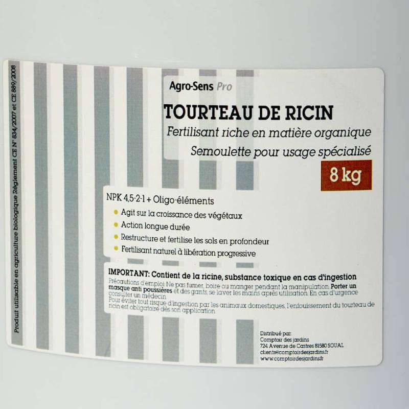 Tourteau de ricin semoulette , engrais 100% végétal. Seau 8 kg - Image 2