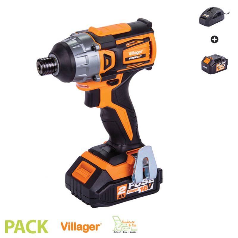 Visseuse à choc sans fil 18V 180Nm avec batterie et chargeur Fuse VLN 5420 Villager - Image 1
