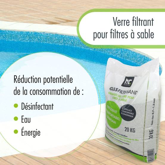 20 kg de granulés de verre fin spécial pour filtres à sable, granulométrie de 0,7 à 1,3 mm x 1 - Image 6