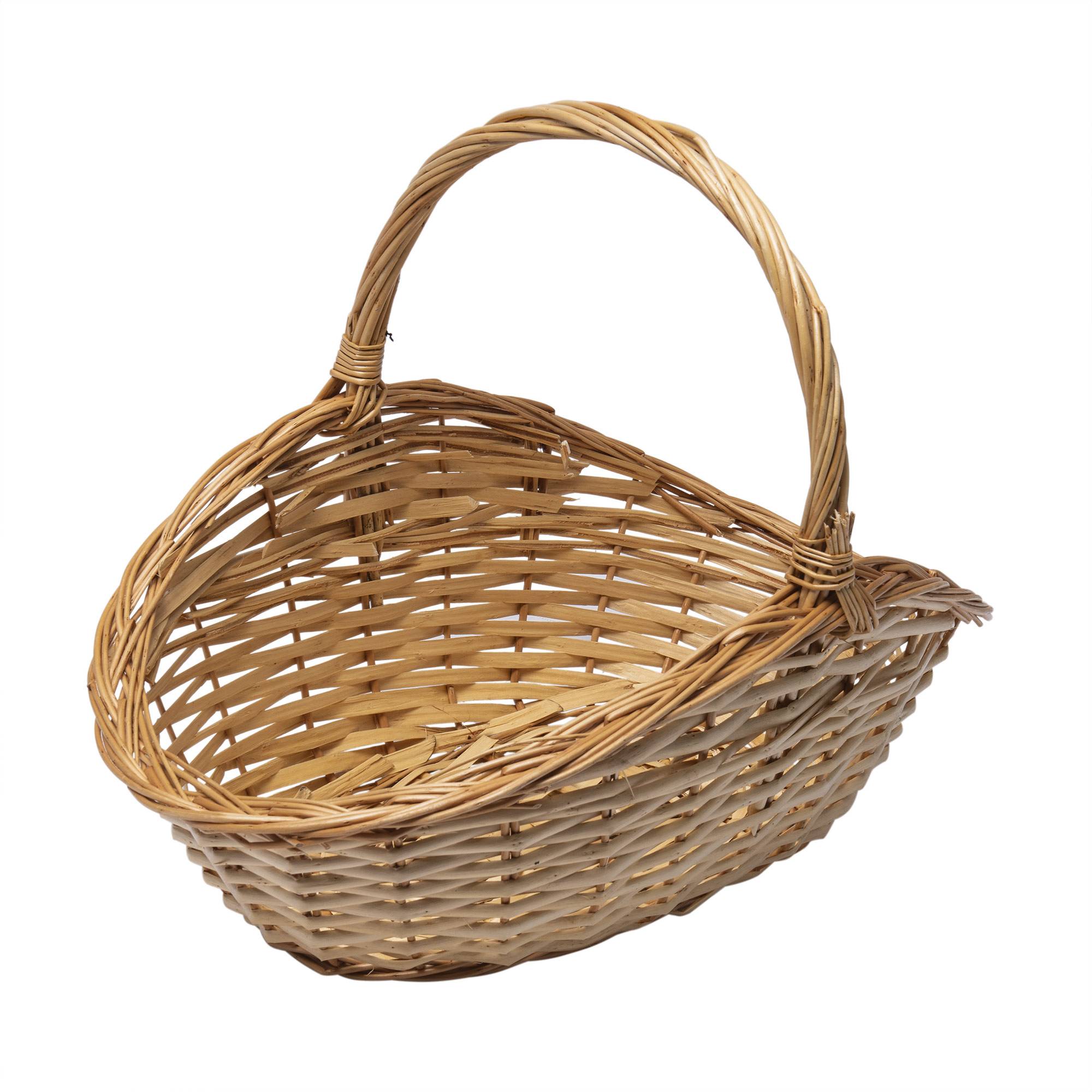 Panier à bûches en osier WERKA PRO - 50 x 30 x H. 8/20 cm