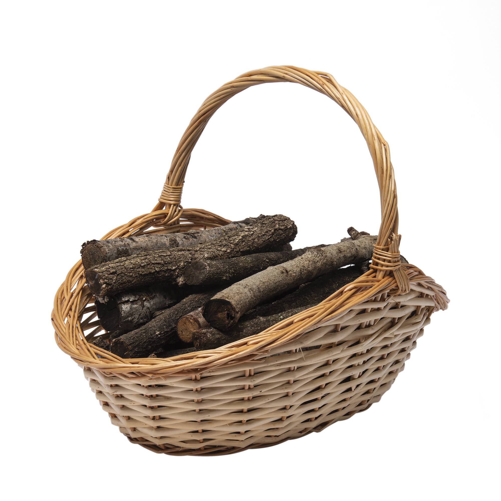 Panier à bûches en osier WERKA PRO - 50 x 30 x H. 8/20 cm - Image 5