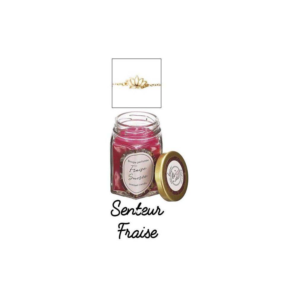The Concept Factory - Bougie parfumée en bocal avec bijou surprise (Lot de 2) Fraise - Imagen 4