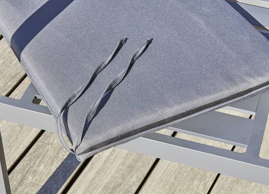 Dcb Garden - Fauteuil de jardin empilable en aluminium - Gris anthracite - PELOSA - Image 3