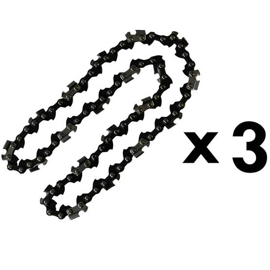 Gt Garden - Lot de 3 chaînes 40 maillons pour tronçonneuse élagueuse - GT GARDEN - Image 1