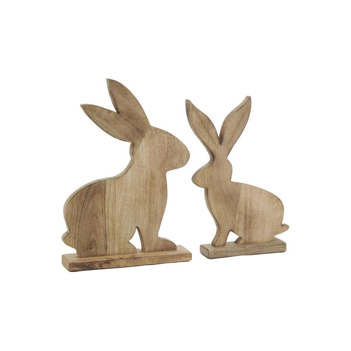 Aubry Gaspard - Décors lapins en manguier naturel (lot de 2) - Imagen 1