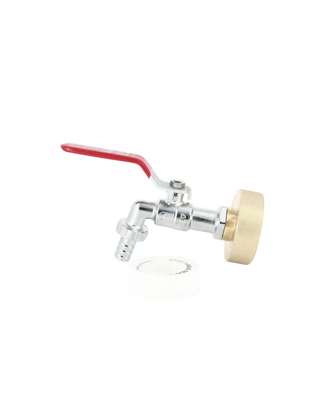 Raccord cuve eau S60X6 Laiton - Robinet laiton chromé 15 mm - Imagen 5