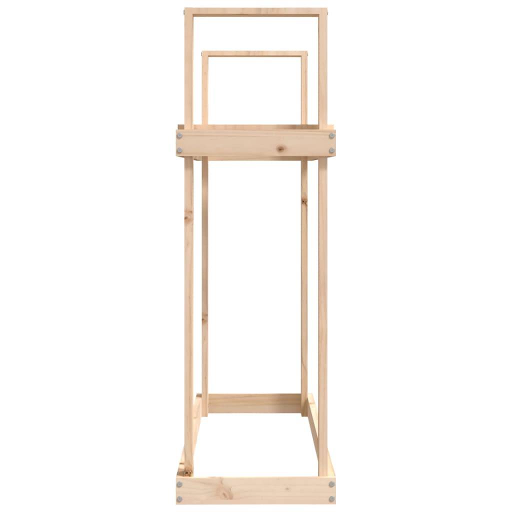 Range-bûches Vertical Bois de Pin Stockage Intérieur Extérieur 110x35x109cm Naturel - ComfortXL Outdoor Living - Image 6
