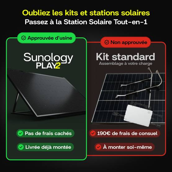 Sunology PLAY2 - Kit 4 panneaux solaires complet 1840W bifacial – 4 Stations solaire livrées totalement assemblées – Installation au sol ou au mur - Image 8