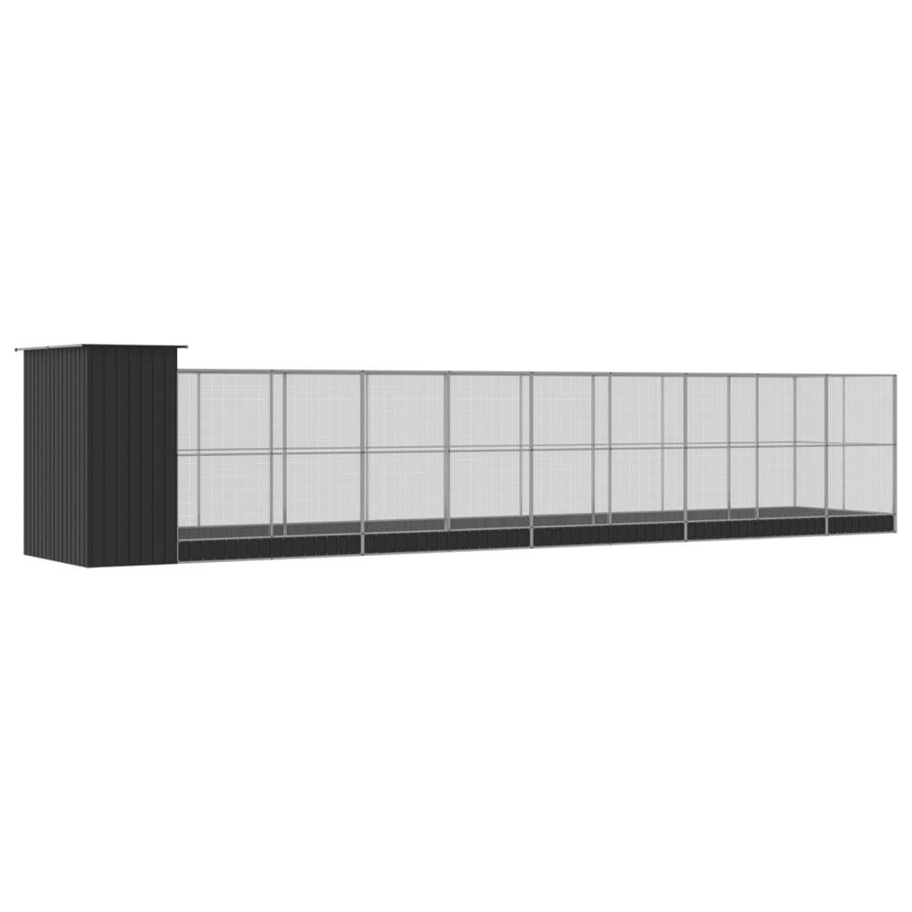Abri Oiseaux Acier Galvanisé Très Long Argent 1037x203x216cm - ComfortXL Outdoor Living - Image 5