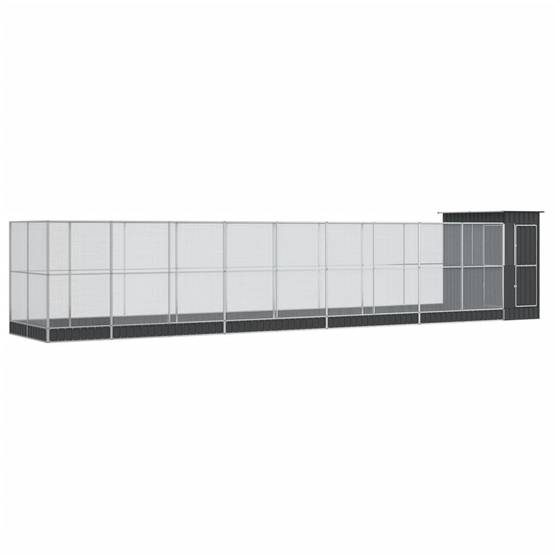 Abri Oiseaux Acier Galvanisé Très Long Argent 1037x203x216cm - ComfortXL Outdoor Living - Image 2