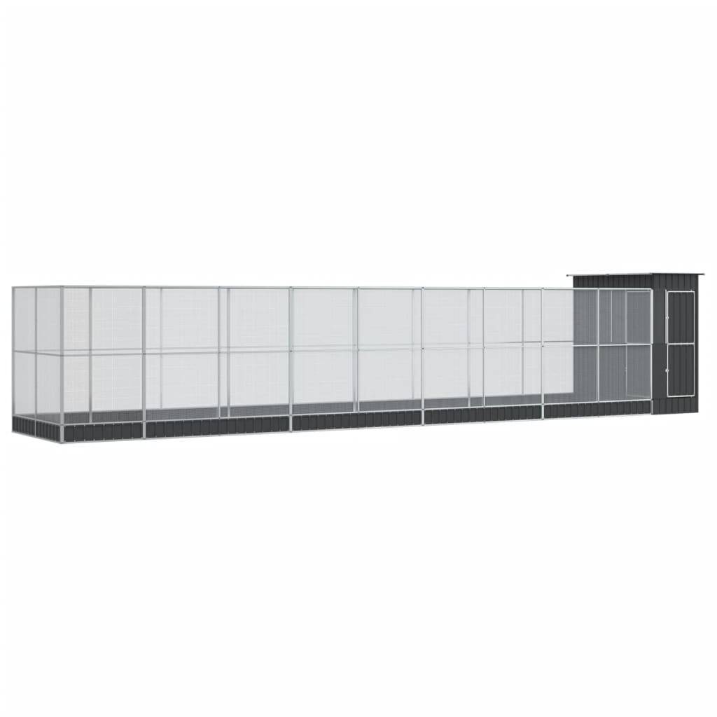 Abri Oiseaux Acier Galvanisé Très Long Argent 1037x203x216cm - ComfortXL Outdoor Living - Image 2
