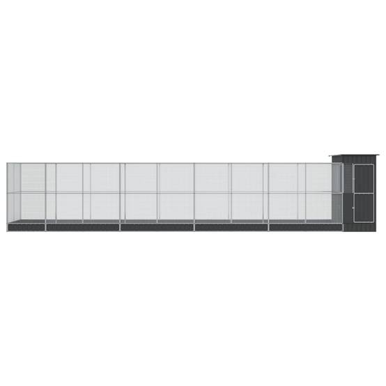 Abri Oiseaux Acier Galvanisé Très Long Argent 1037x203x216cm - ComfortXL Outdoor Living - Image 3