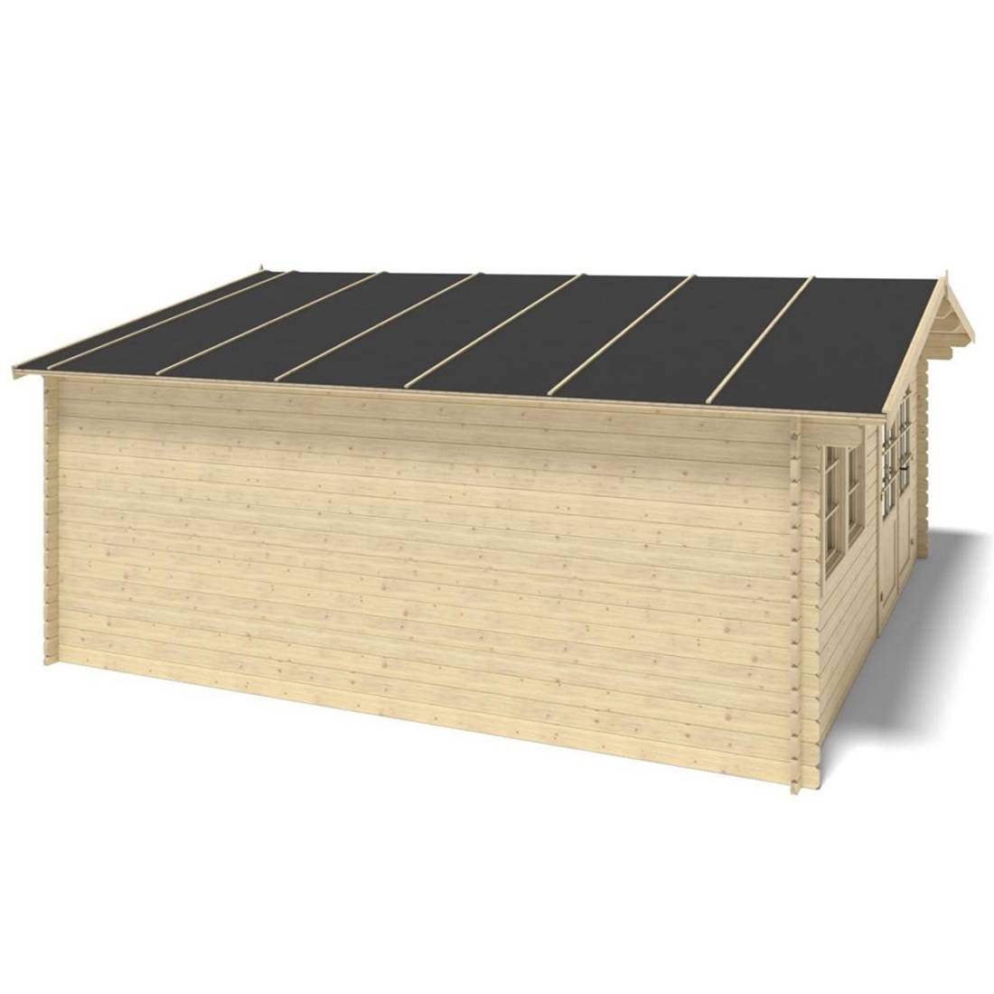 Altanka - Abri de jardin en bois - 25m2 - 5x5m - Ep. 34mm - Couleur: naturel - DOM722 - ALTANKA - Image 8