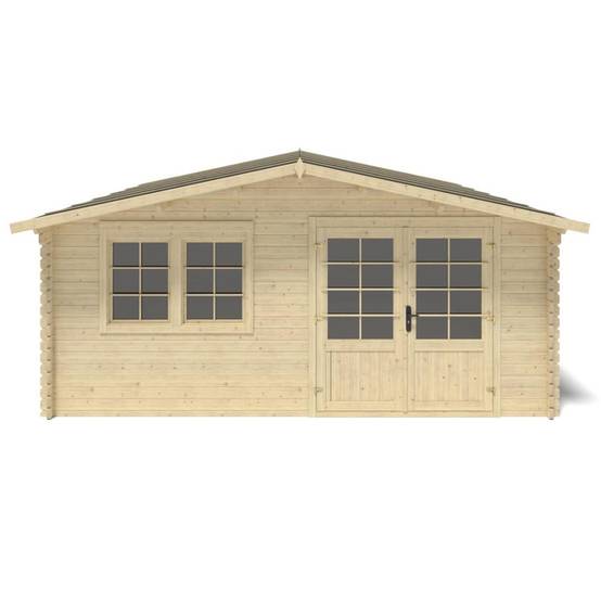 Altanka - Abri de jardin en bois - 25m2 - 5x5m - Ep. 34mm - Couleur: naturel - DOM722 - ALTANKA - Image 3