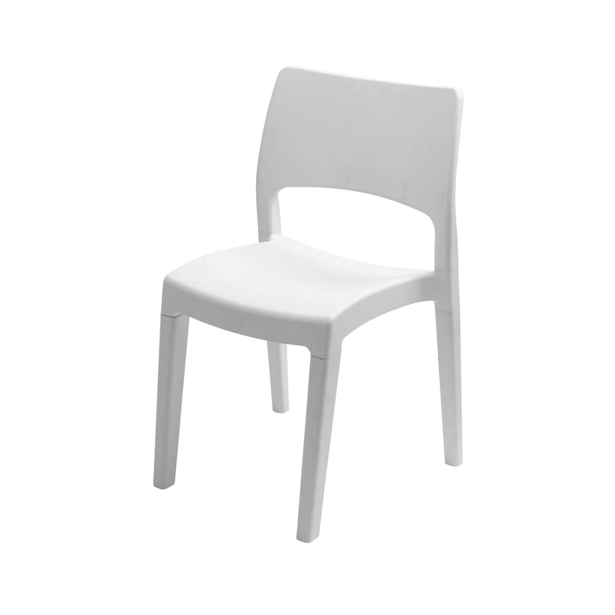 Dmora - Chaise d'extérieur Tropea, Chaise pour table à manger, Fauteuil d'extérieur, Siège de jardin, 100% Made in Italy, 50x51h82 Cm, Blanc - Imagen 1
